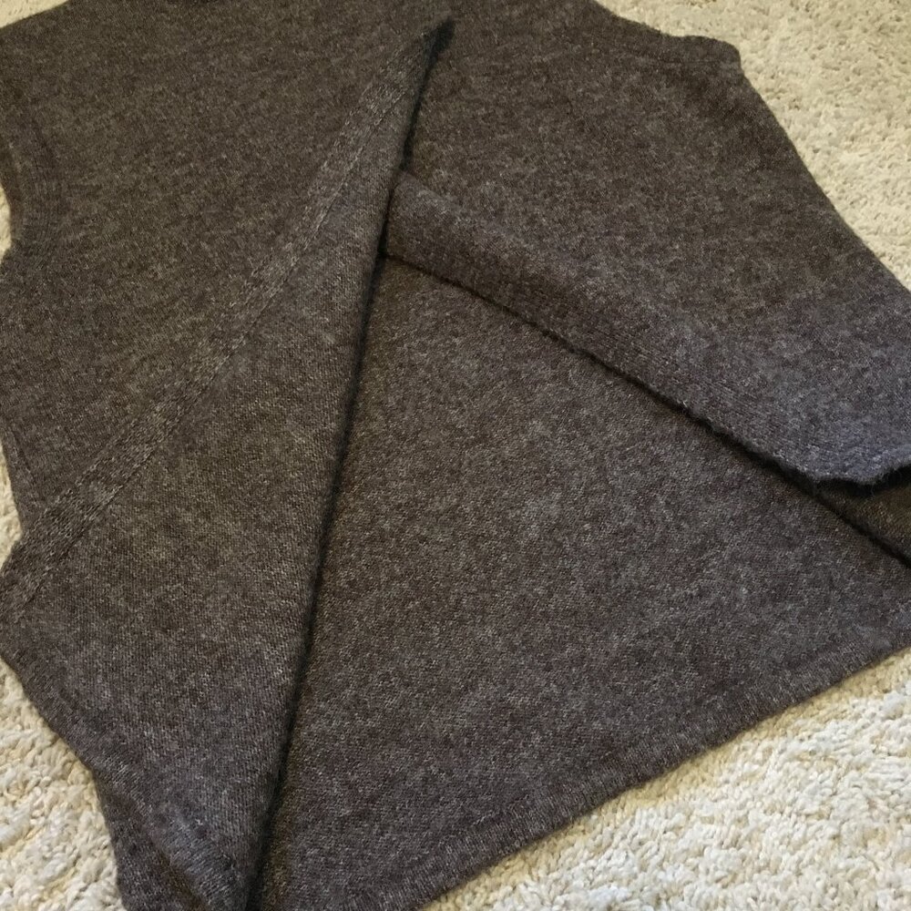 Kaffe Kataris Coffee Brown Wool Blend Knit Vest Reversible Medium D&Dcore - Picture 15 of 15